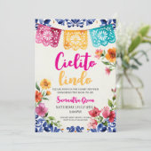 Watercolor Fiesta Cielito Lindo Baby Shower Kaart (Staand voorkant)