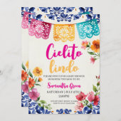 Watercolor Fiesta Cielito Lindo Baby Shower Kaart (Voorkant / Achterkant)