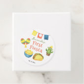 Watercolor Fiesta Eerste Verjaardag Bedankjes Labels (In situ)