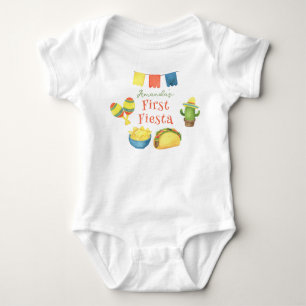 Watercolor Fiesta Eerste Verjaardag Romper