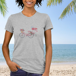 Watercolor fiets & ballonnen t-shirt