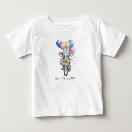 Watercolor Fietselectele Baby T-shirt (Voorkant)