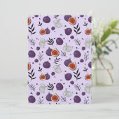 Watercolor Figs And Leaves Seamless Pattern Kaart (Staand voorkant)