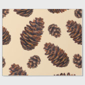 Watercolor fir cone seamless pattern, watercolour cadeaupapier (Vlak)