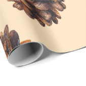Watercolor fir cone seamless pattern, watercolour cadeaupapier (Rol Hoek)