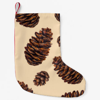 Watercolor fir cone seamless pattern, watercolour  kleine kerstsok