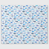 Watercolor fish cadeaupapier (Vlak)