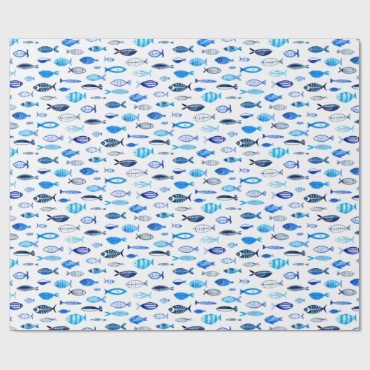 Watercolor fish cadeaupapier (Vlak)