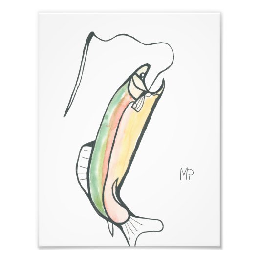 Watercolor Fish Foto Afdruk (Voorkant)