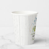 Watercolor Fishing Lure Baby Shower Boy  Papieren Bekers (Rechts)