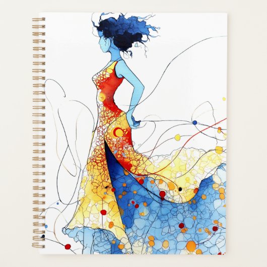 Watercolor Flamenco Danser – Vreugde in Beweging # Planner (Voorkant)
