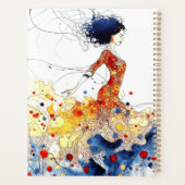 Watercolor Flamenco Danser – Vreugde in Beweging # Planner (Achterkant)