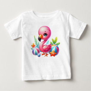 Watercolor Flamingo Cartoon Clipart-95059