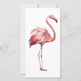 Watercolor Flamingo Kaart