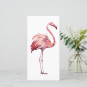 Watercolor Flamingo Kaart (Staand voorkant)