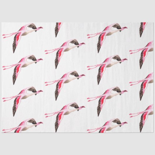 Watercolor Flamingo Serie Ontwerp 10 Tissuepapier (Voorkant)