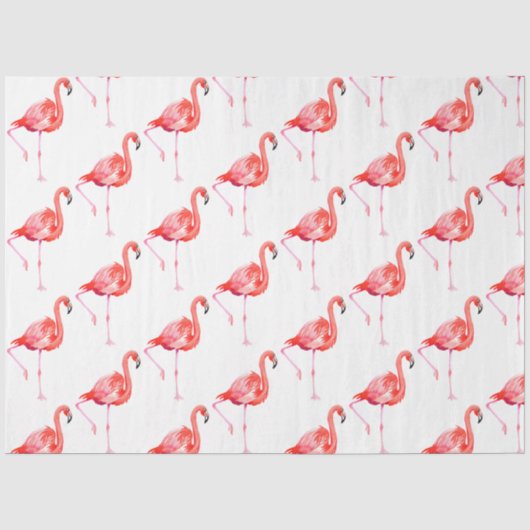 Watercolor Flamingo Serie Ontwerp 13 Tissuepapier (Voorkant)