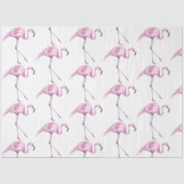 Watercolor Flamingo Serie Ontwerp 17 Tissuepapier
