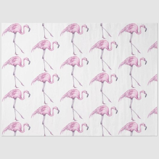 Watercolor Flamingo Serie Ontwerp 17 Tissuepapier (Voorkant)