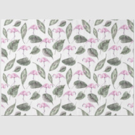 Watercolor Flamingo Serie Ontwerp 19 Tissuepapier