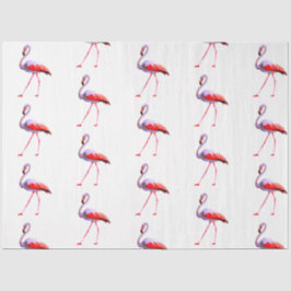Watercolor Flamingo Serie Ontwerp 4 Tissuepapier