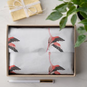 Watercolor Flamingo Serie Ontwerp 6 Tissuepapier (Geschenk)