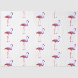 Watercolor Flamingo Serie Ontwerp 7 Tissuepapier
