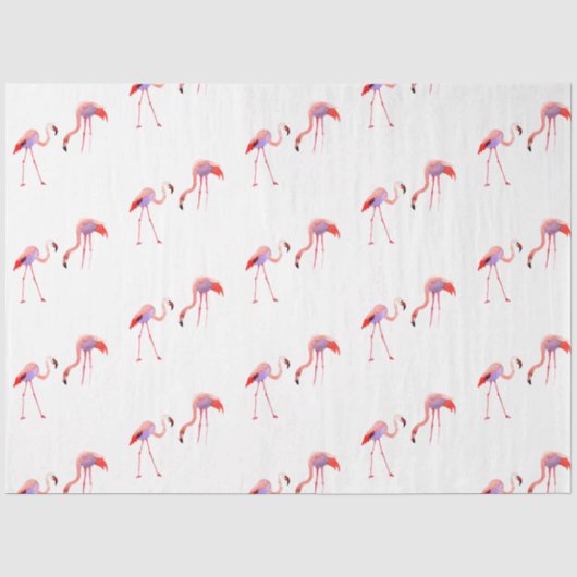 Watercolor Flamingo Serie Ontwerp 8 Tissuepapier (Voorkant)