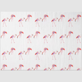 Watercolor Flamingo Serie Ontwerp 9 Tissuepapier