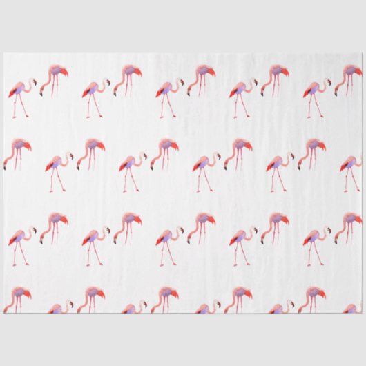 Watercolor Flamingo Serie Ontwerp 9 Tissuepapier (Voorkant)