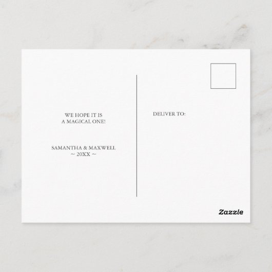 Watercolor Flamingo Verjaardagsgroet Briefkaart (Achterkant)