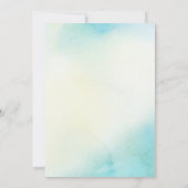 Watercolor Flamingo Zwembad Feest Uitnodiging (Achterkant)