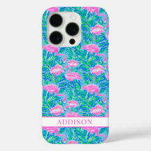 Watercolor Flamingo's met Monogram