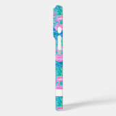 Watercolor Flamingo's met Monogram Case-Mate iPhone Case (Achterkant / Links)