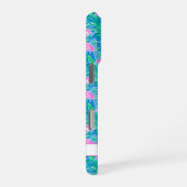 Watercolor Flamingo's met Monogram iPhone Hoesje (Rechterkant)