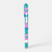 Watercolor Flamingo's met Monogram iPhone Hoesje (Linkerkant)