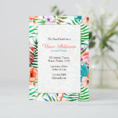 Watercolor Flamingo's Uitnodiging (Staand voorkant)