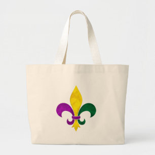 watercolor fleur DE lis Grote Tote Bag