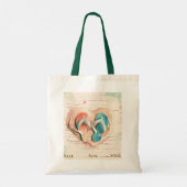 Watercolor Flip Flop Beach Tote Bag (Achterkant)