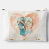 Watercolor Flip Flop Strand Make-uptas Etui (Achterkant)