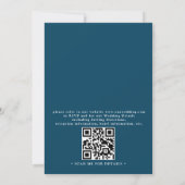 Watercolor Floral Beach Elegant QR Code Wedding Kaart (Achterkant)