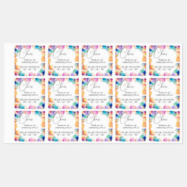 Watercolor Floral Beverage Label DIY Cheers