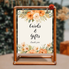Watercolor Floral Cards and Gifts Wedding Sign Poster