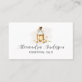 Watercolor Floral Chamomile Essential Oils Visitekaartje (Voorkant)