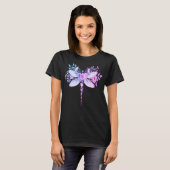Watercolor Floral Dragonfly Art T-Shirt - Botanica (Voorkant volledig)