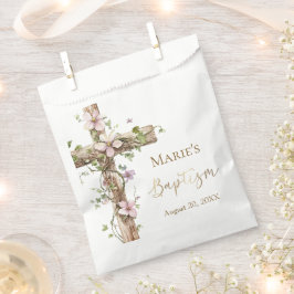 Watercolor Floral Holy Cross Baptism Bedankzakje