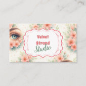 Watercolor Floral Lash Artist Beauty Studio Visitekaartje (Voorkant)
