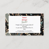 Watercolor Floral Lash Artist Kortingskaartje (Achterkant)