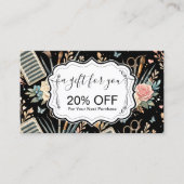 Watercolor Floral Lash Artist Kortingskaartje (Voorkant)