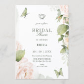 Watercolor floral leaves bridal shower kaart (Voorkant)